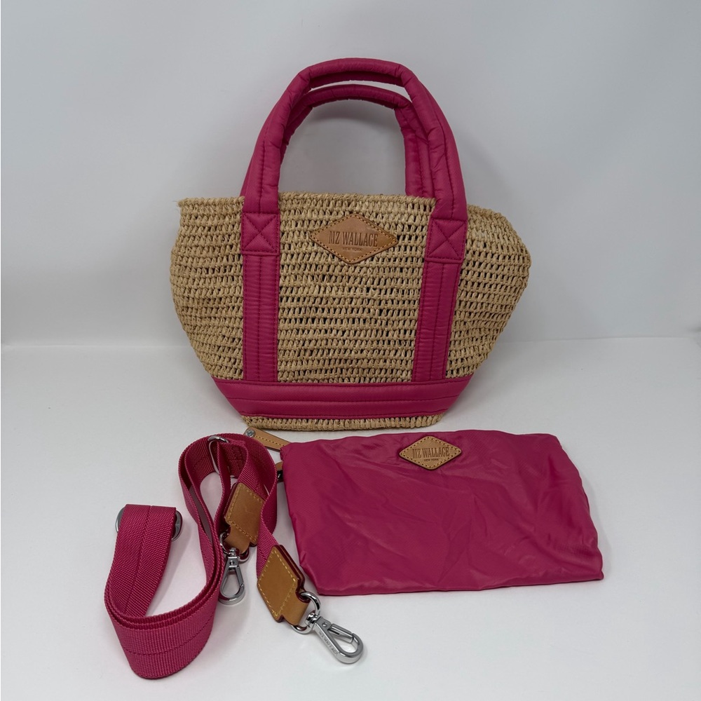 MZ Wallace Crochet RARE Pink Mini Tote